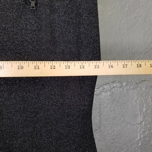 ALICE + OLIVIA Gyllen Dress Womens M Mini Black Metallic Fleck Zipper Net Lining - Picture 12 of 12